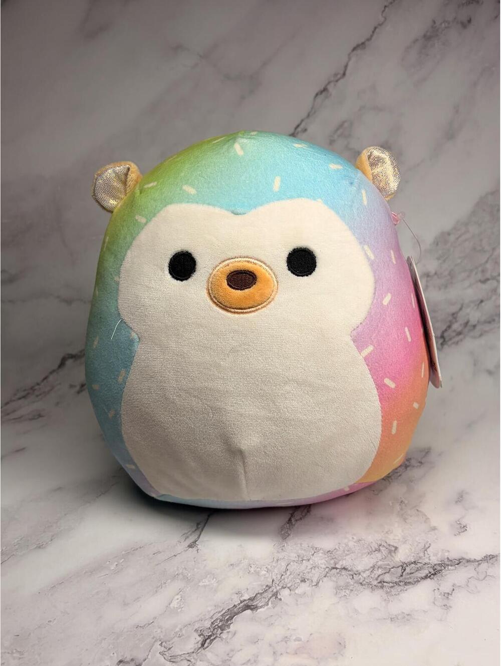 Squishmallows Bowie Hedgehog Plush‎ Rainbow Sprinkle 8" Kellytoy NWT Read
